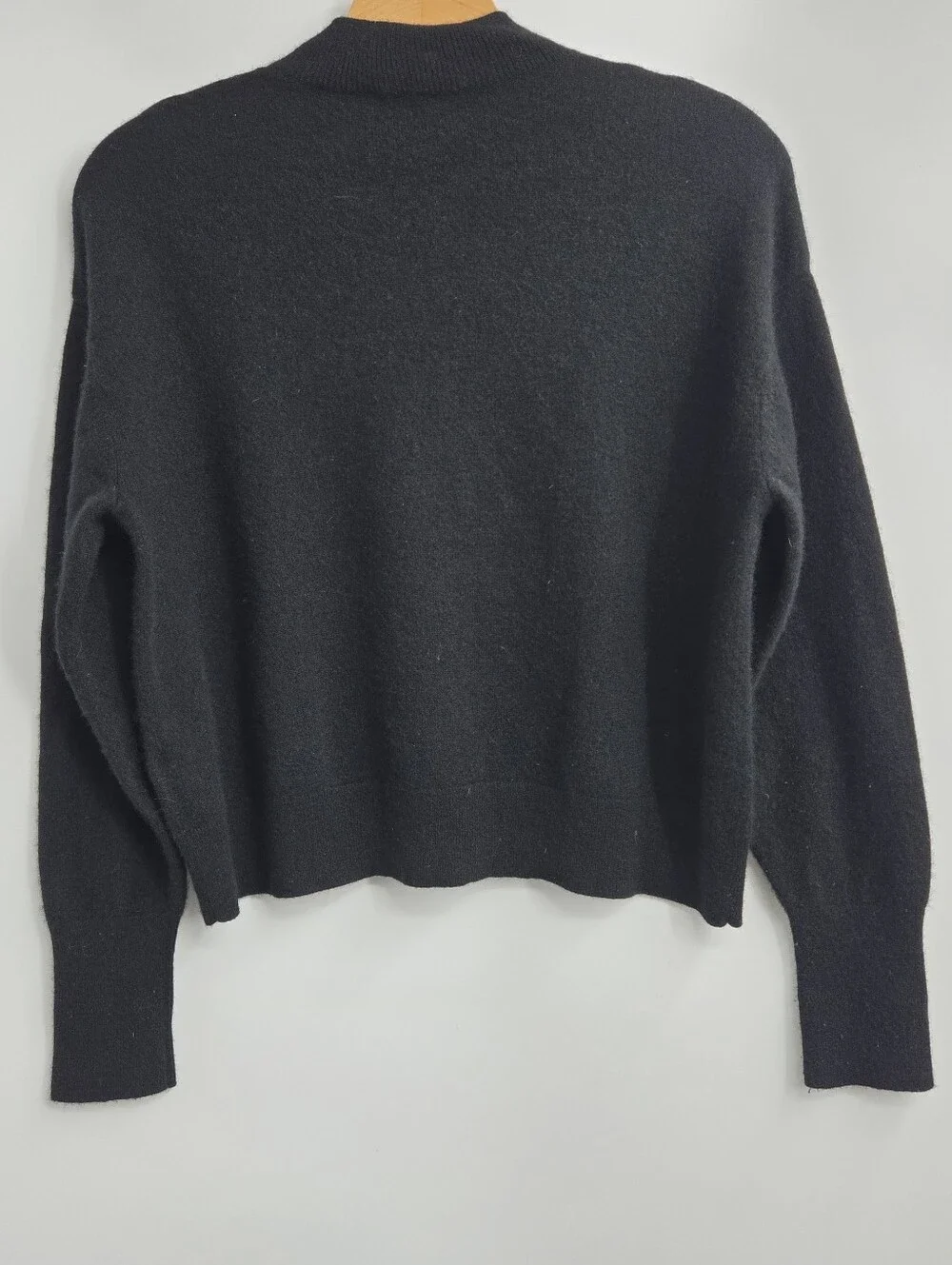 Everlane Cashmere Sweater Black Mock Neck Minimal Pullover